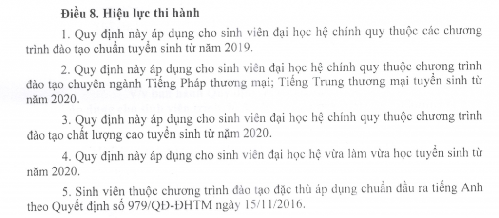 QD chuan dau ra TA - SV tuyen sinh tu 2019