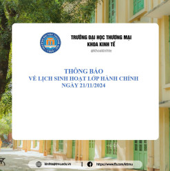 THÔNG BÁO VỀ LỊCH SINH HOẠT LỚP HÀNH CHÍNH NGÀY 21/11/2024