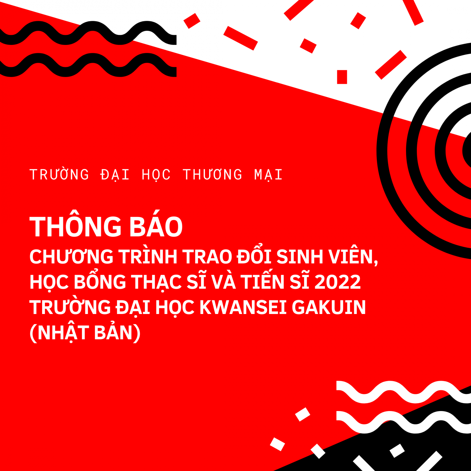 Thông báo chương trình trao đổi sinh viên, học bổng thạc sĩ và tiến sĩ 2022 Trường Đại học Kwansei Gakuin, Nhật Bản